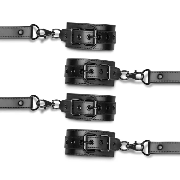 Bedroom Fantasies - pouta na kotníky a zápěstí - černé