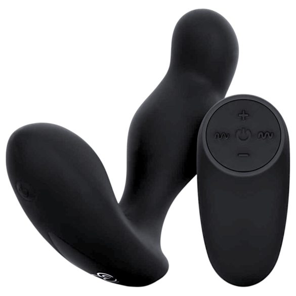 Easytoys Anal Collection - anální vibrátor s dálkovým ovládáním - černý