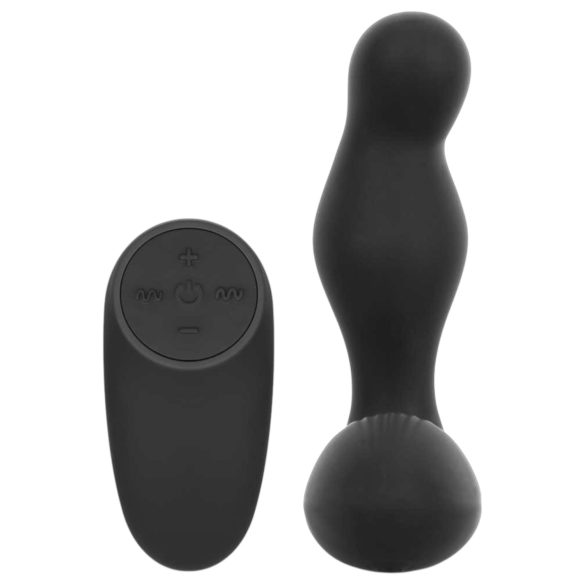 Easytoys Anal Collection - anální vibrátor s dálkovým ovládáním - černý