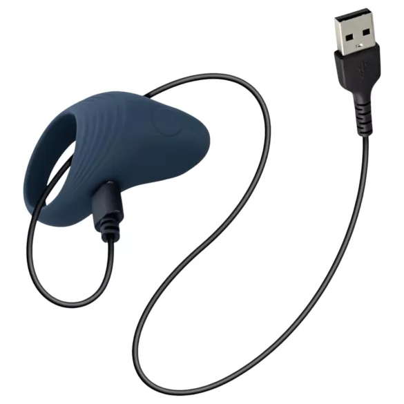 Boners - vibrační erekční kroužek na penis - dobíjecí - šedý