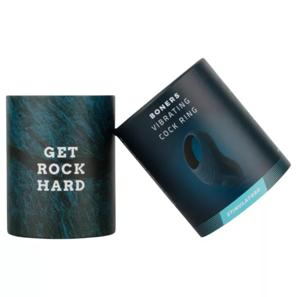 Boners - vibrační erekční kroužek na penis - dobíjecí - šedý