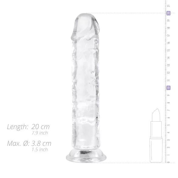 EasyToys - gelový dildo - 18 cm - transparentní