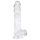 EasyToys - dildo s varlaty - 13,5 cm - transparentní