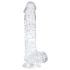 EasyToys - dildo s varlaty - 13,5 cm - transparentní