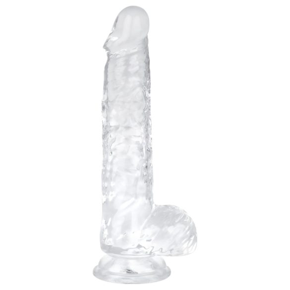 EasyToys - dildo s varlaty - 13,5 cm - transparentní