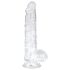 EasyToys - dildo s varlaty - 13,5 cm - transparentní