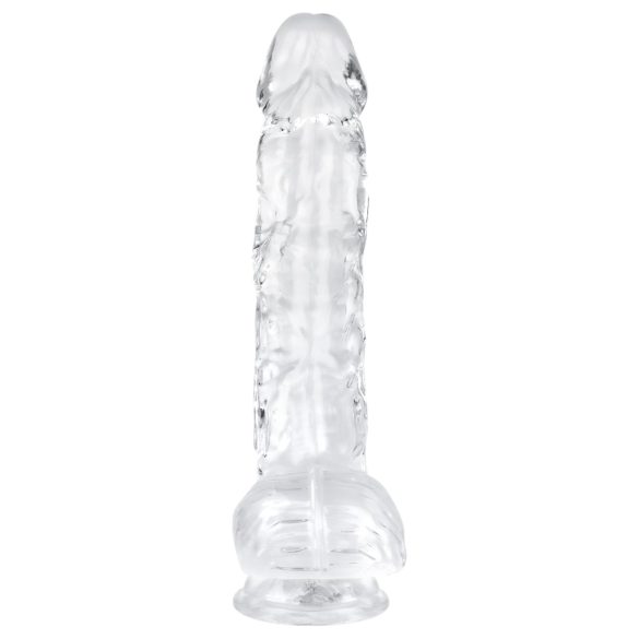 EasyToys - dildo s varlaty - 13,5 cm - transparentní
