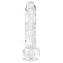 EasyToys - dildo s varlaty - 13,5 cm - transparentní