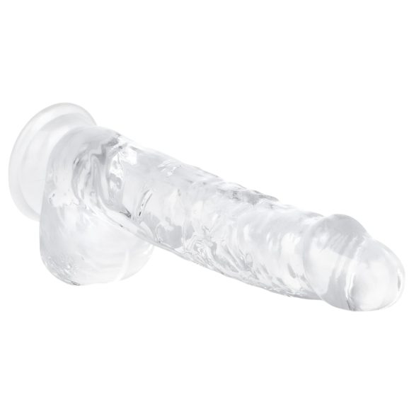 EasyToys - dildo s varlaty - 13,5 cm - transparentní