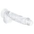 EasyToys - dildo s varlaty - 13,5 cm - transparentní
