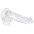 EasyToys - dildo s varlaty - 13,5 cm - transparentní