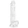 EasyToys - dildo s varlaty - 17 cm - transparentní
