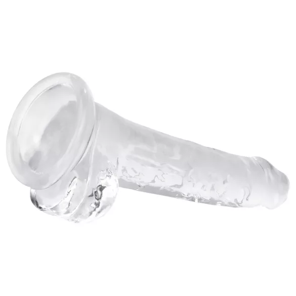 EasyToys - dildo s varlaty - 17 cm - transparentní