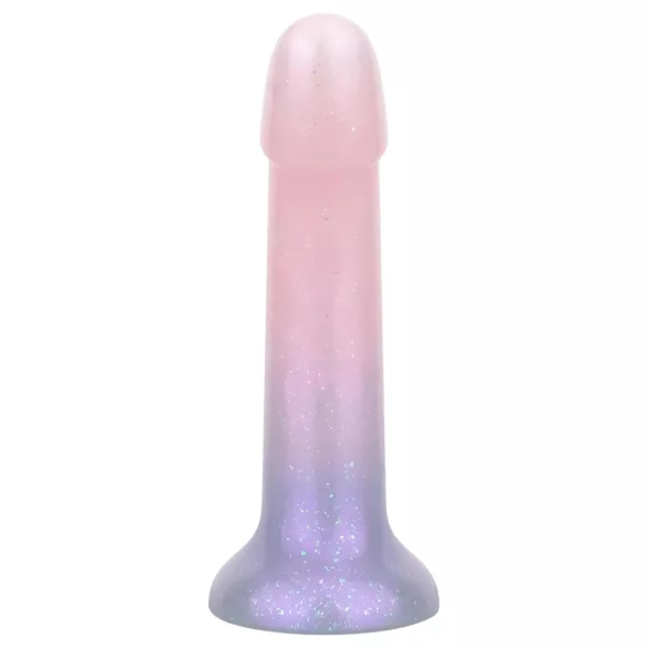 EasyToys Mermaid - třpytivý dildo - 19 cm - růžový