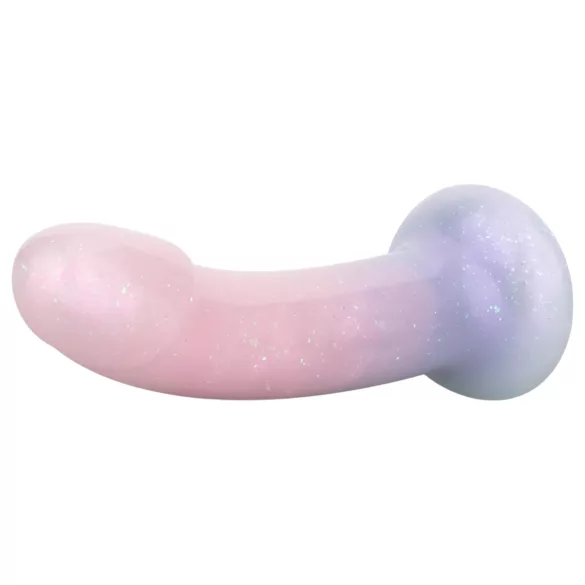 EasyToys Mermaid - třpytivý dildo - 19 cm - růžový