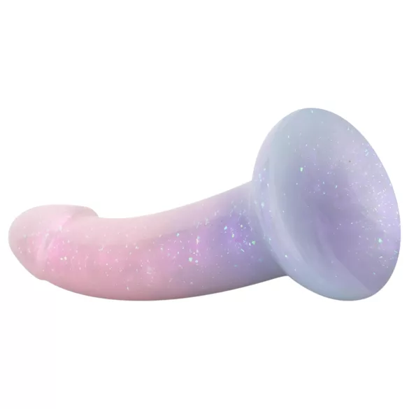 EasyToys Mermaid - třpytivý dildo - 19 cm - růžový