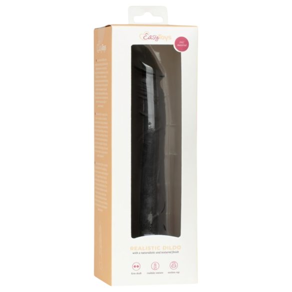 Easytoys - realistický dildo - černý - 17,5 cm