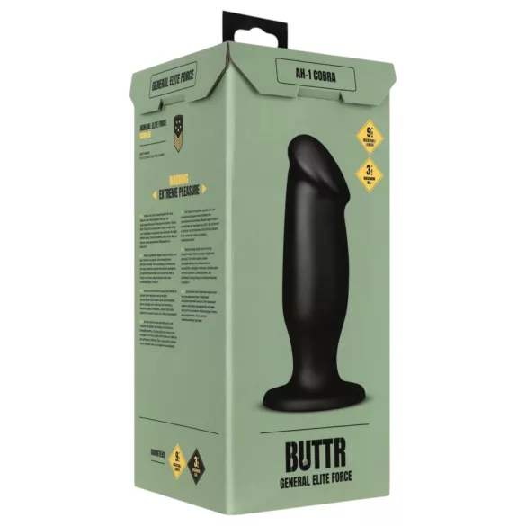 BUTTR AH-1 - anální dildo s přísavkou - černé