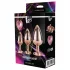 Gleaming Love - anální kolíky sada - srdce - rosegold - 3 kusy