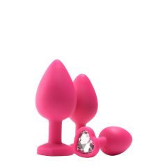   Flirts anal training kit - sada análního dilda (3ks) - růžová