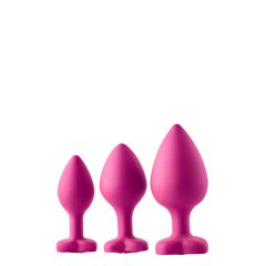   Flirts anal training kit - sada análního dilda (3ks) - růžová