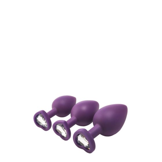Flirts anal training kit - sada análního dilda (3ks) - fialová
