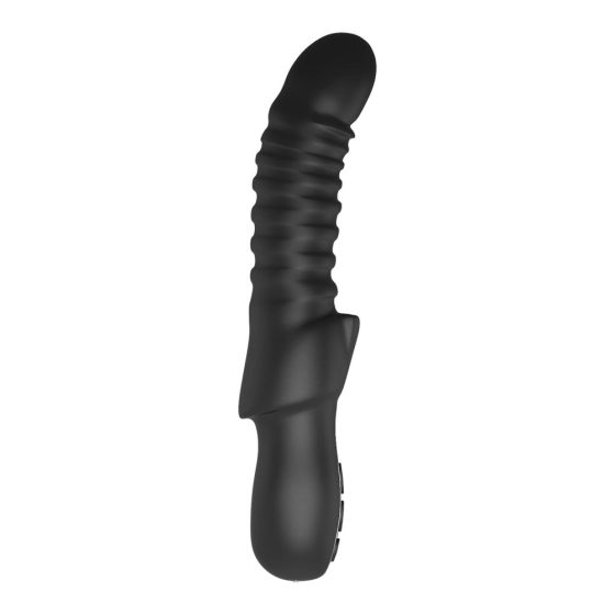 Dream Toys Typhon - bezdrátový žebrovaný vibrátor (černý)
