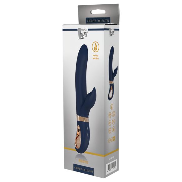 Dream Toys - vibrátor s ohřevem a baterií - modrý