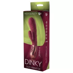   Dinky Jimmy K. Duo - vibrátor s ramenem na klitoris - nabíjecí - červený