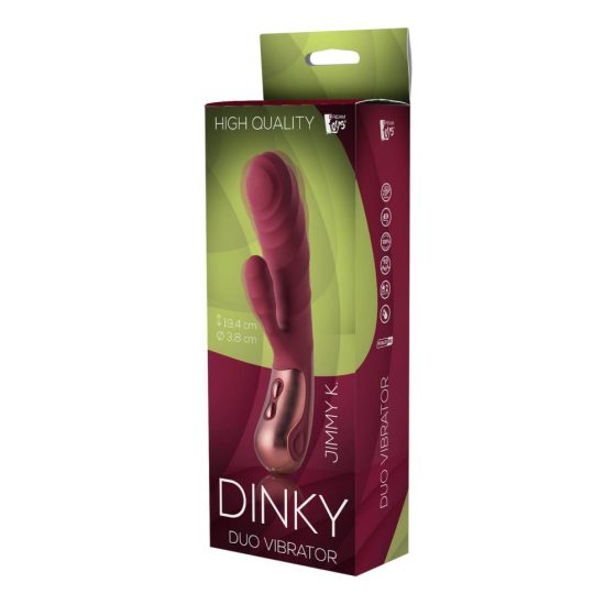 Dinky Jimmy K. - nabíjecí vibrátor s ramínkem na klitoris (bordó)