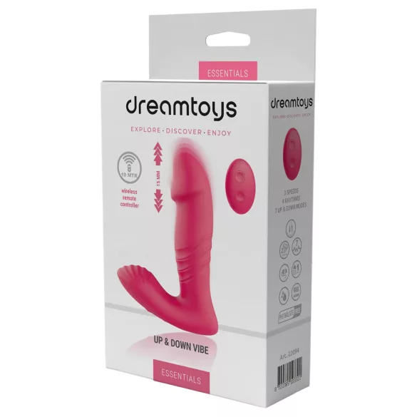 Dreamtoys - nositelný vibrační stimulátor s dálkovým ovládáním - růžový