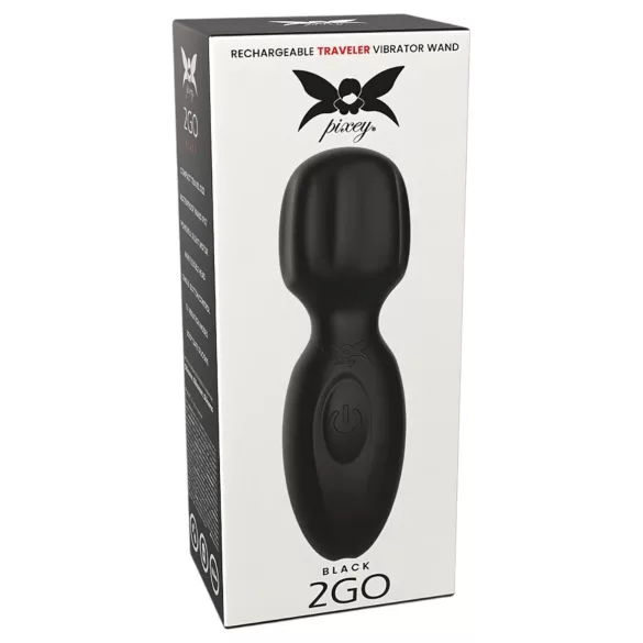 Pixey 2GO - akumulátorový mini masážní vibrátor (černý)