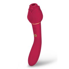   Secret Kisses Rosegasm - bezdrátový vibrátor na klitoris 2v1 (červený)