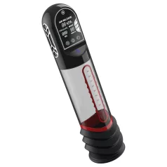   Peak Performa - automatická vakuová pumpa na penis - průhledná, s LED světlem