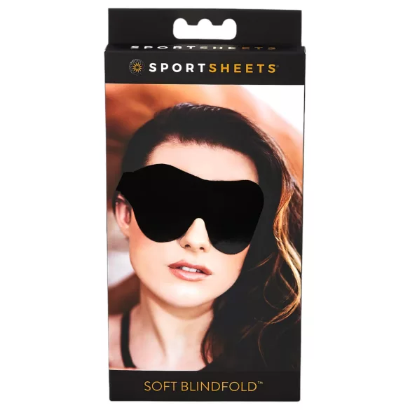 Sportsheets - měkká gumová maska na oči - černá
