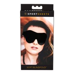   Sportsheets - jemná maska ​​na oči s gumovým popruhem (černá)