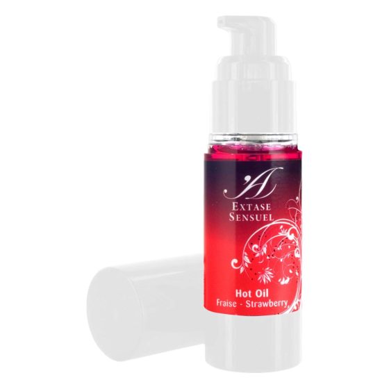 Extase Sensuel - hot oil strawberry - masážní olej s hřejivým účinkem - jahodový (30ml)