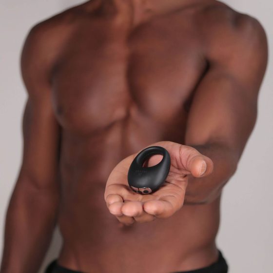 Je Joue Mio - vodotěsný vibrační kroužek na penis na baterie (černý)