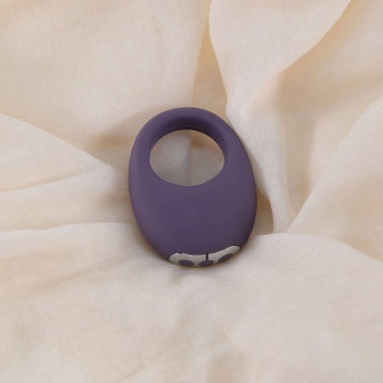 Je Joue Mio - vodotěsný vibrační kroužek na penis na baterie (fialový)