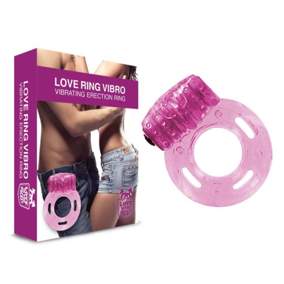 Love in the Pocket - jednorázový vibrační kroužek na penis (růžový)