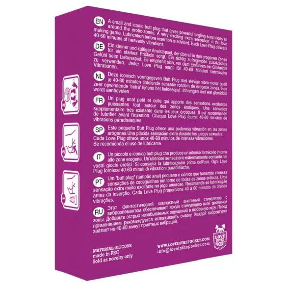 Love Plug - mini anální vibrátor - černý