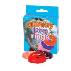   Kroužek na penis z gumových bonbónů (3ks) - ovocná příchuť