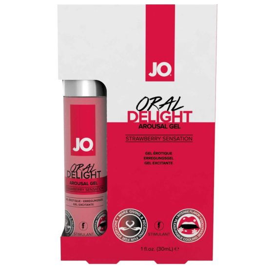 System JO Oral Delight - ochlazující, jedlý lubrikant - jahoda (30ml)