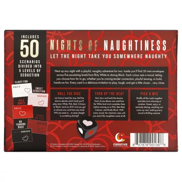 FIFTY NIGHTS OF NAUGHTINESS - erotická společenská hra - anglicky
