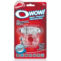Screaming Owow - vibrační kroužek na penis (průsvitný)