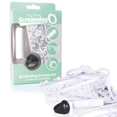   MySecret Screaming Pant - vibrační kalhotky s dálkovým ovladačem - bílé (S-L)