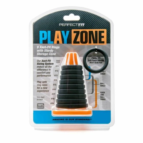 Play Zone hračka na penis - sada kroužků a natahovačů na penis a varlata (9 dílná)