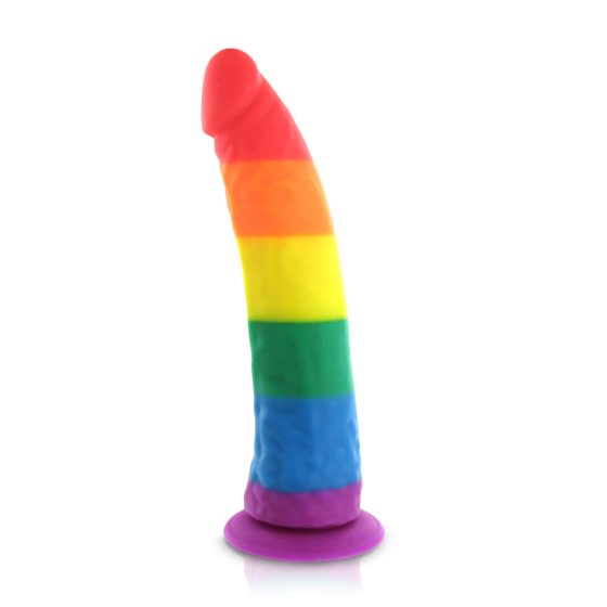 Rainbow Pride - silikonové dildo (duhová barva)
