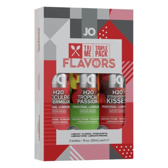JO System Flavors - souprava ochucených lubrikantů (3ks)