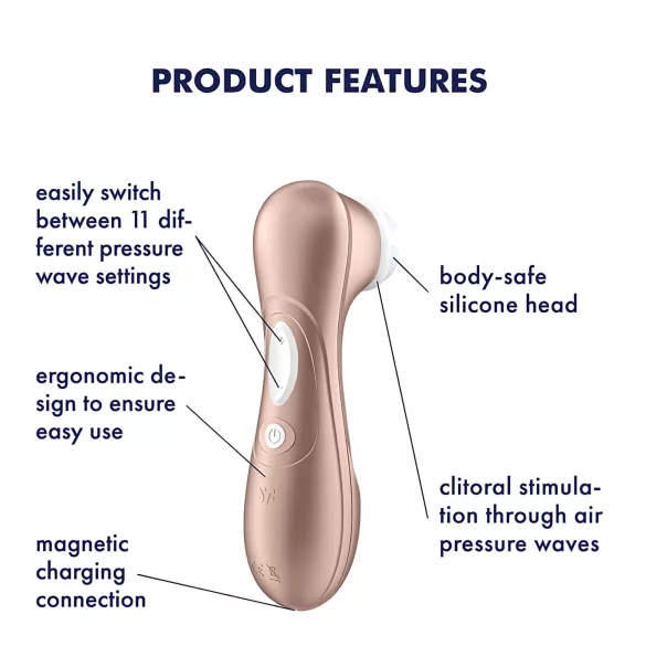 Satisfyer Pro 2 Gen2 - vibrátor na klitoris - dobíjecí - hnědý